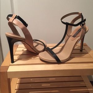 BCBG leather high heel T strap sandals **SOLD**